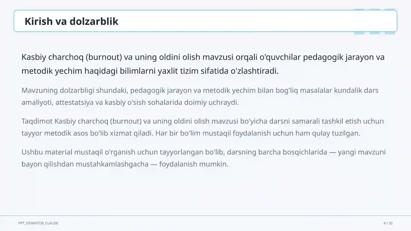 Kasbiy charchoq (burnout) va uning oldini olish 4