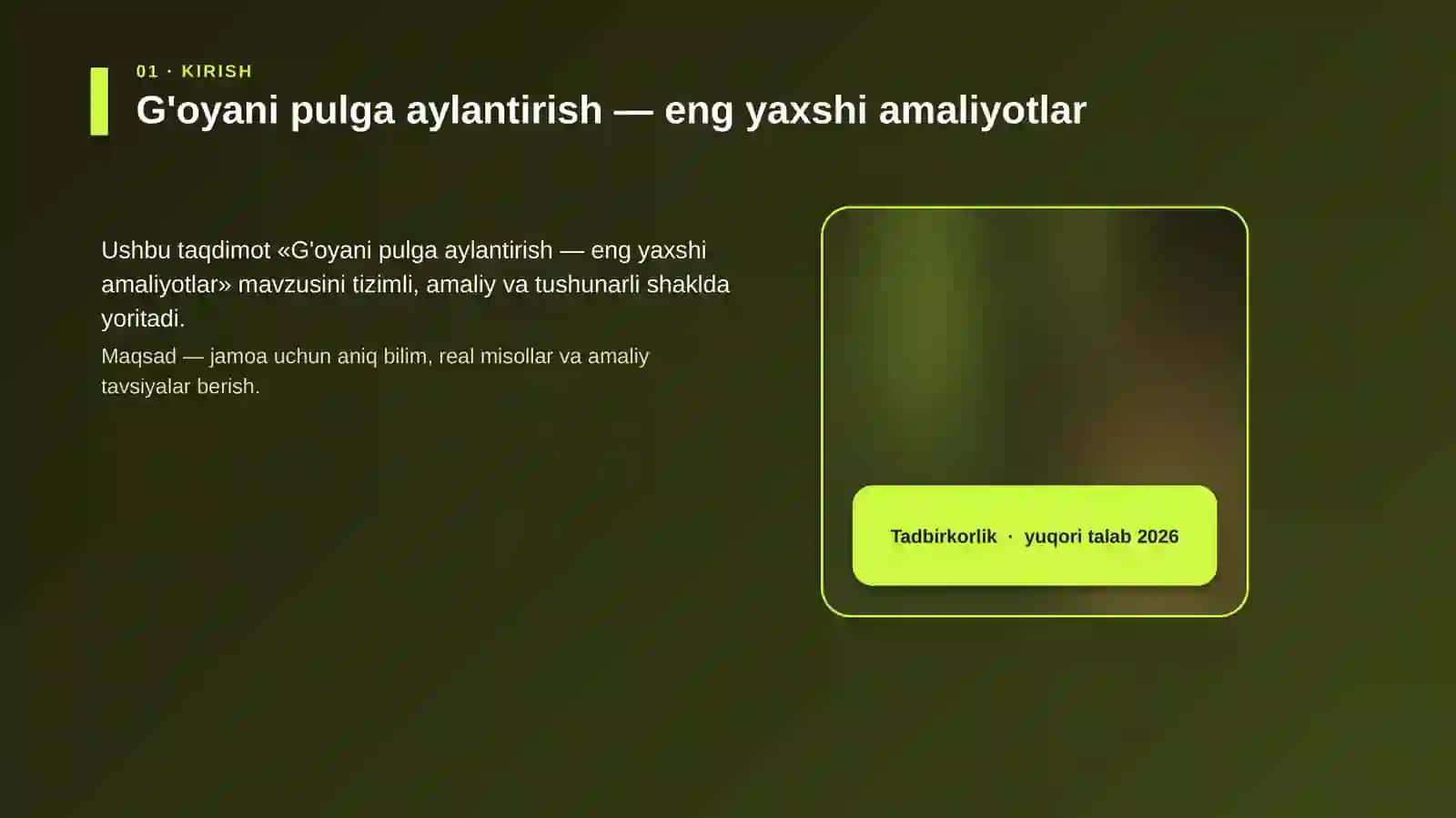 G'oyani pulga aylantirish — eng yaxshi amaliyotlar 4