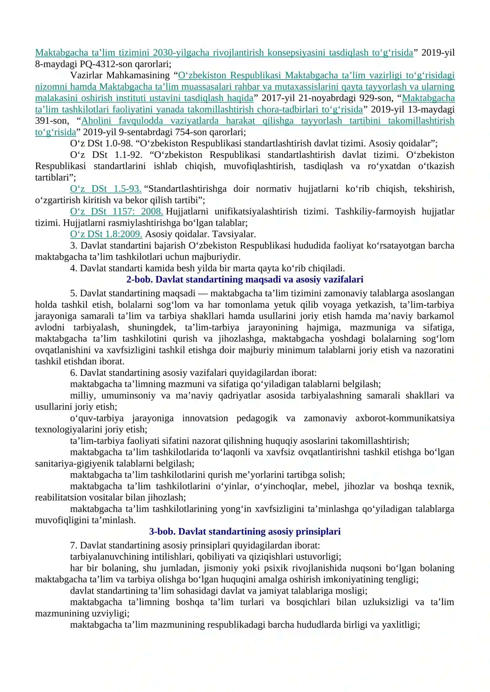 MAKTABGACHA YOSHDAGI BLALAR RIVOJLANISHIGA QO‘YILADIGAN DAVLAT TALABLARI 4