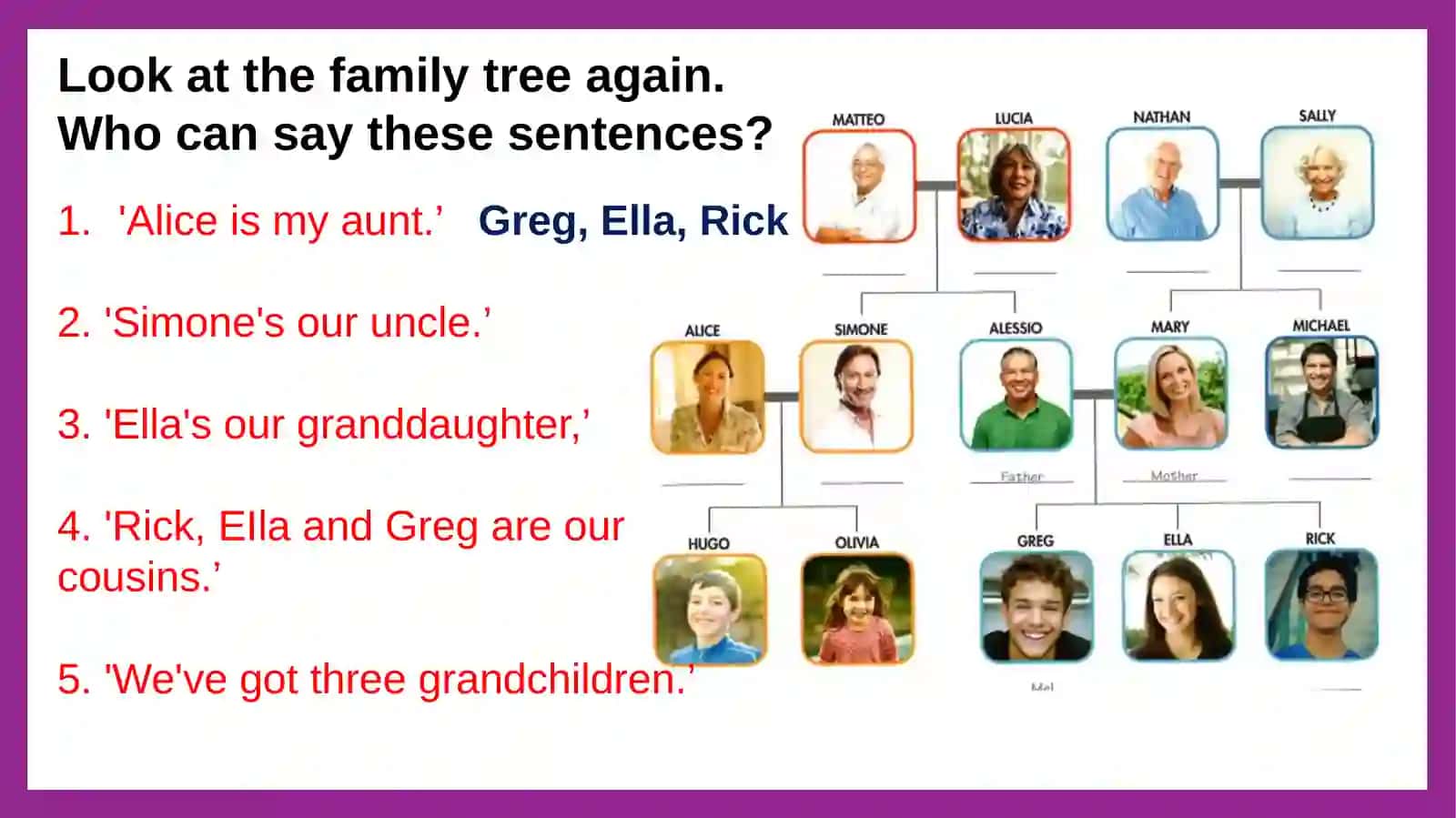 Look at the picture and answer the questions 4
