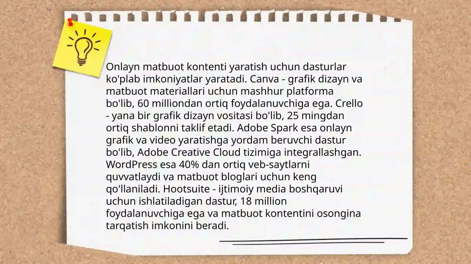 Matbuot sohasida AKTning dasturiy ta'minoti 4