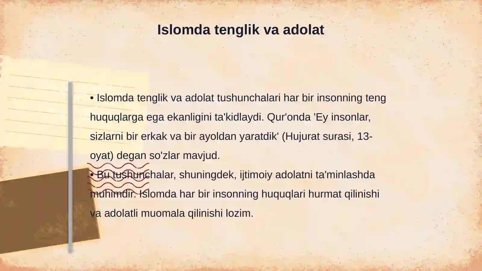 Islomda inson huquqlar himoyasi, tenglik, adolat va tolerantlik 4