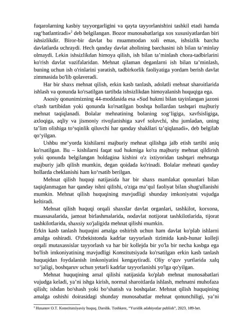 O‘zbekiston Respublikasi Konstitutsiyasida Fuqarolarning Iqtisodiy, Ijtimoiy, Madaniy va Ekologik Huquqlari 4