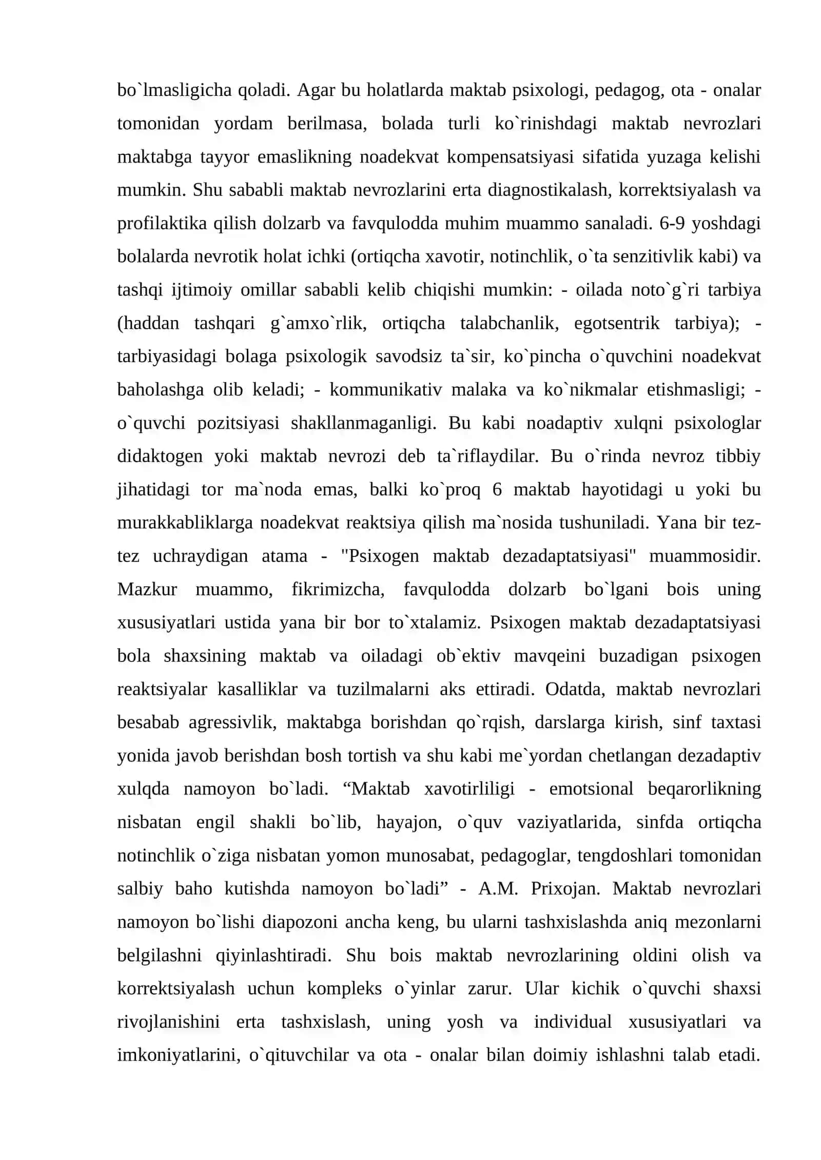 KICHIK YOSHDAGI BOLANING MAKTAB MOSLASHISHI MUAMMOSI 4