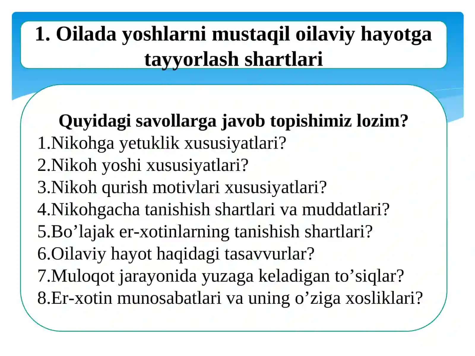 Oila, Mahalla va Ta’lim Muassasasi Ijtimoiy Pedagogik Hamkorligida Yoshlarni Oilaviy Hayotga Tayyorlash 4