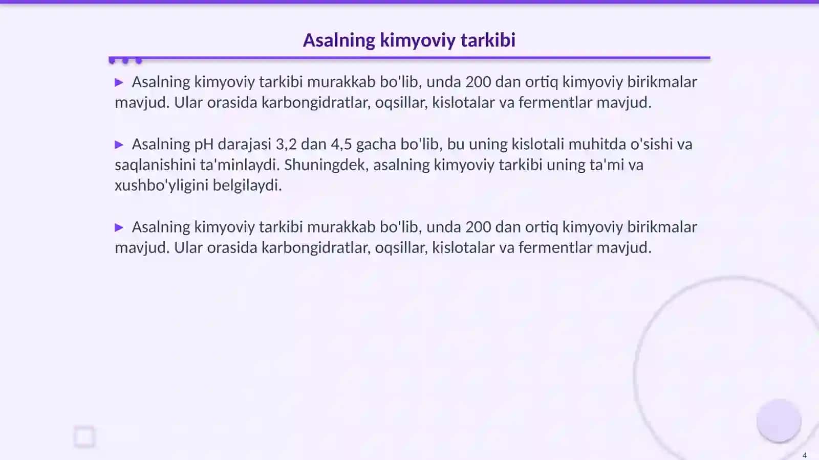 Asal turlarning tavsifi va qoʻllanilishi 4