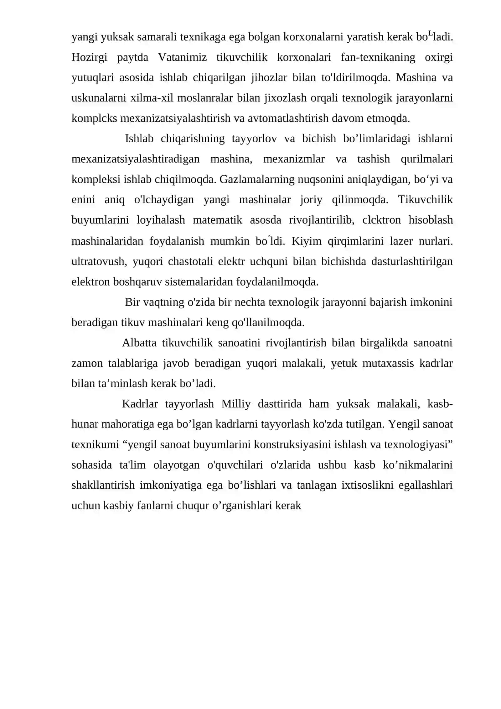 "Kostyum kreativ grafikasi" fanidan O'QITISH MATERIALLARI 4