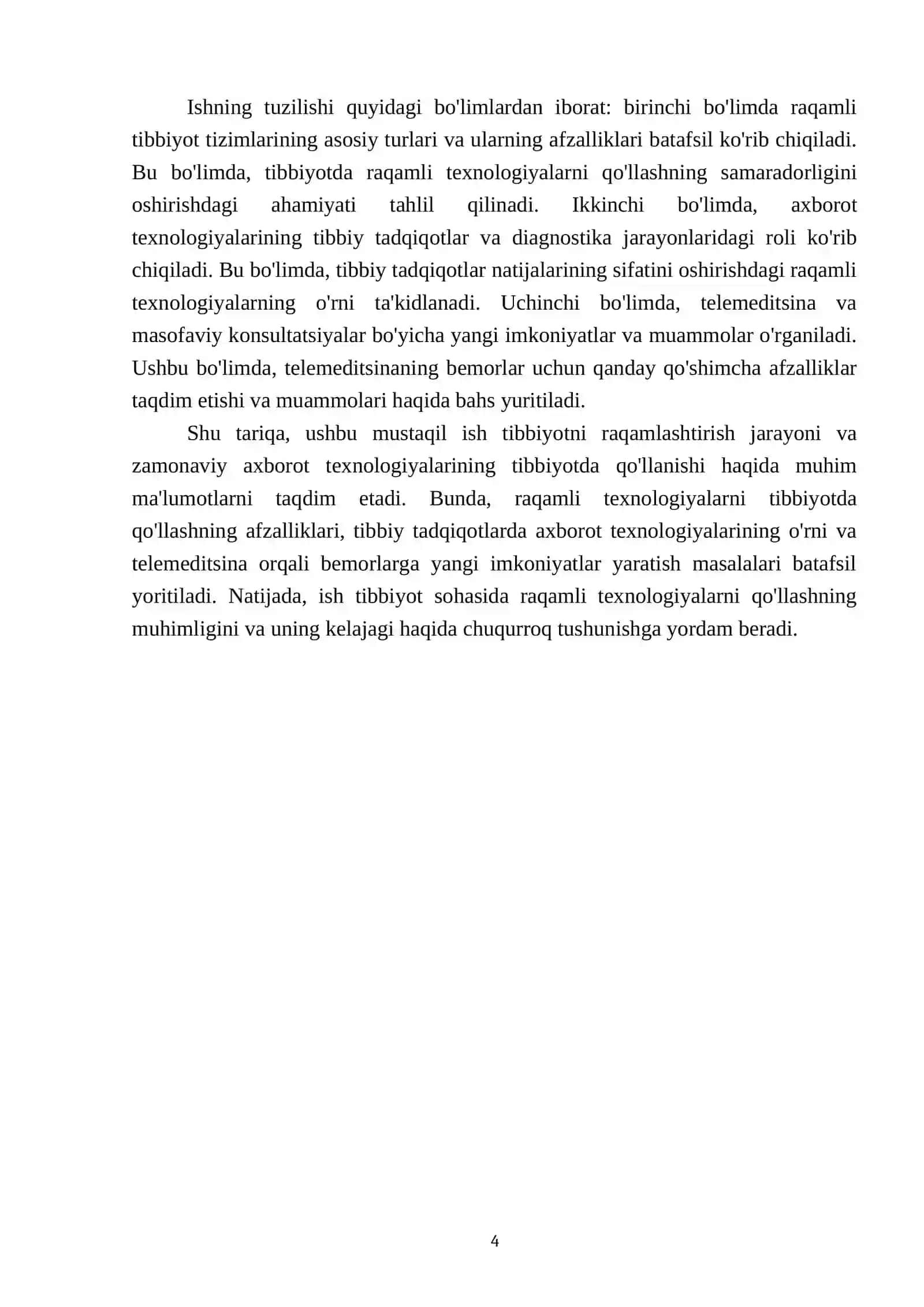Tibbiyotni raqamlashtirish. Zamonaviy axborot texnologiyalarini tibbiyotda qo'llanishi 4