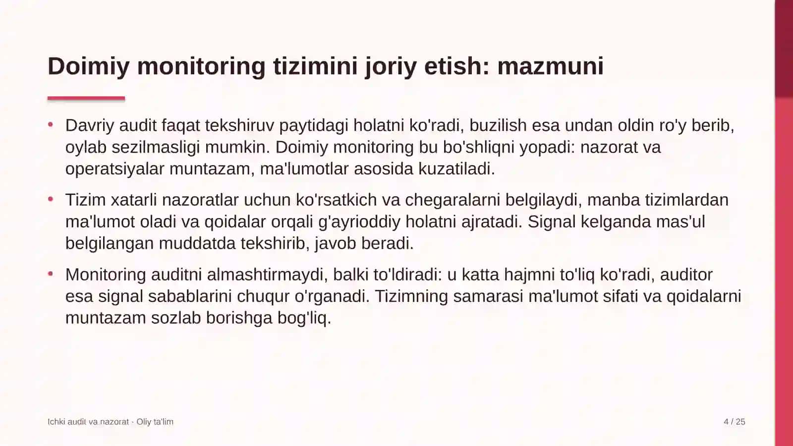 Karshering xizmatida doimiy monitoring tizimini joriy etish 4