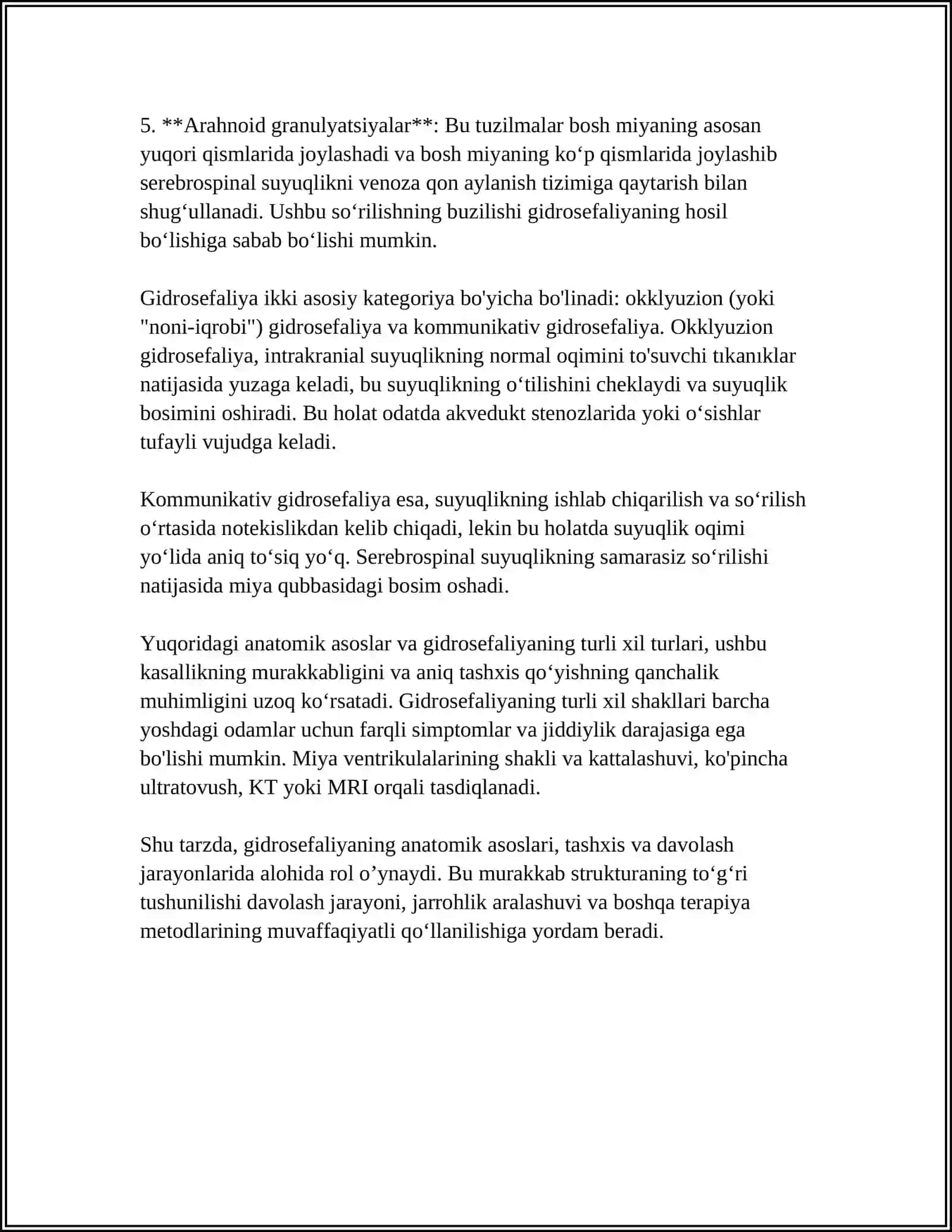 GIDROSEFALIYANING KELIB CHIQISH SABABLARI VA ASORATLARI 4