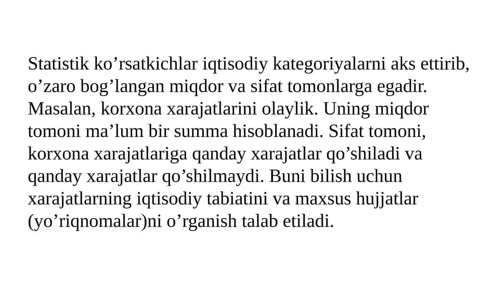 Tasviriy statistika ko‘rsatkichlari. O‘rtacha miqdorlar 4