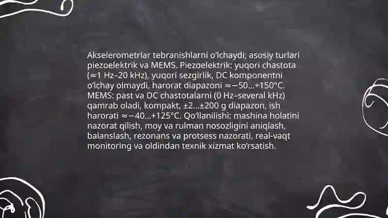 Ishlab chiqarish joyidagi tebranishlarni o‘lchash usullari (vaqt domeni va chastota domeni) 4