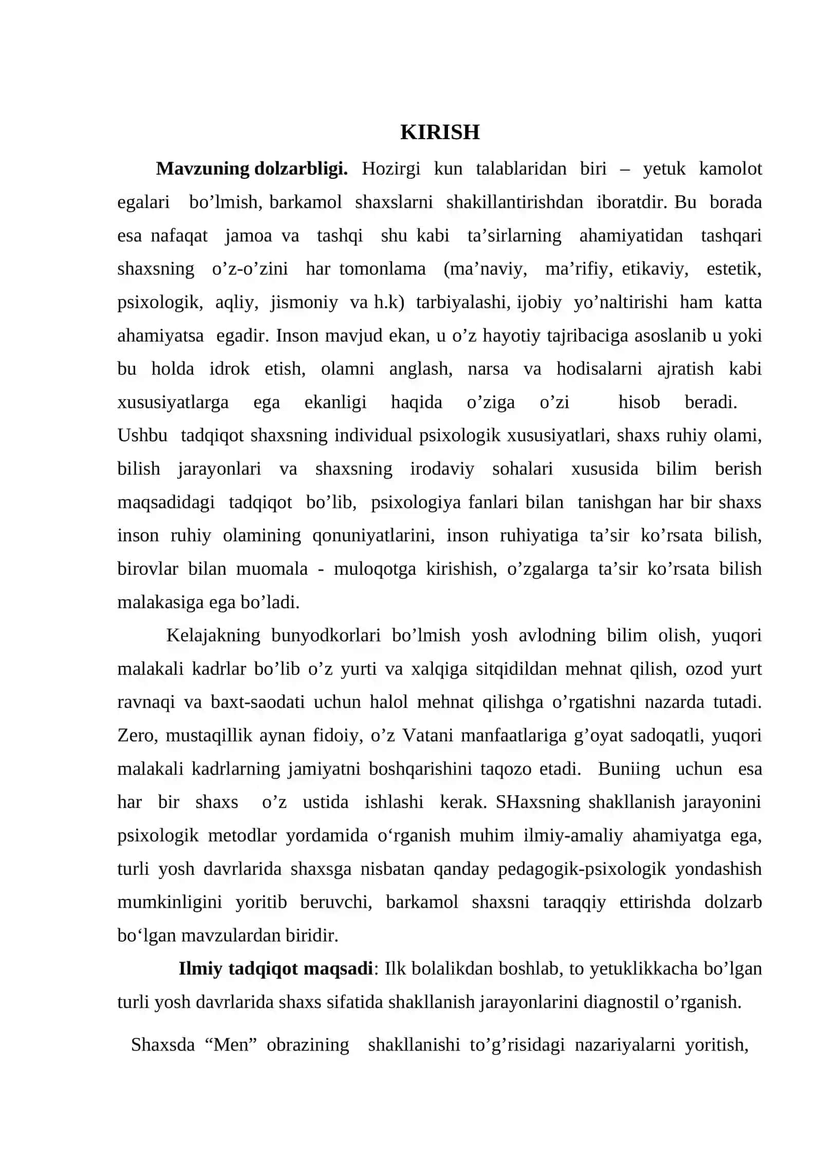 TURLI YOSH DAVRLARIDA SHAXS TARAQQIYOTI DIAGNOSTIKASI 4