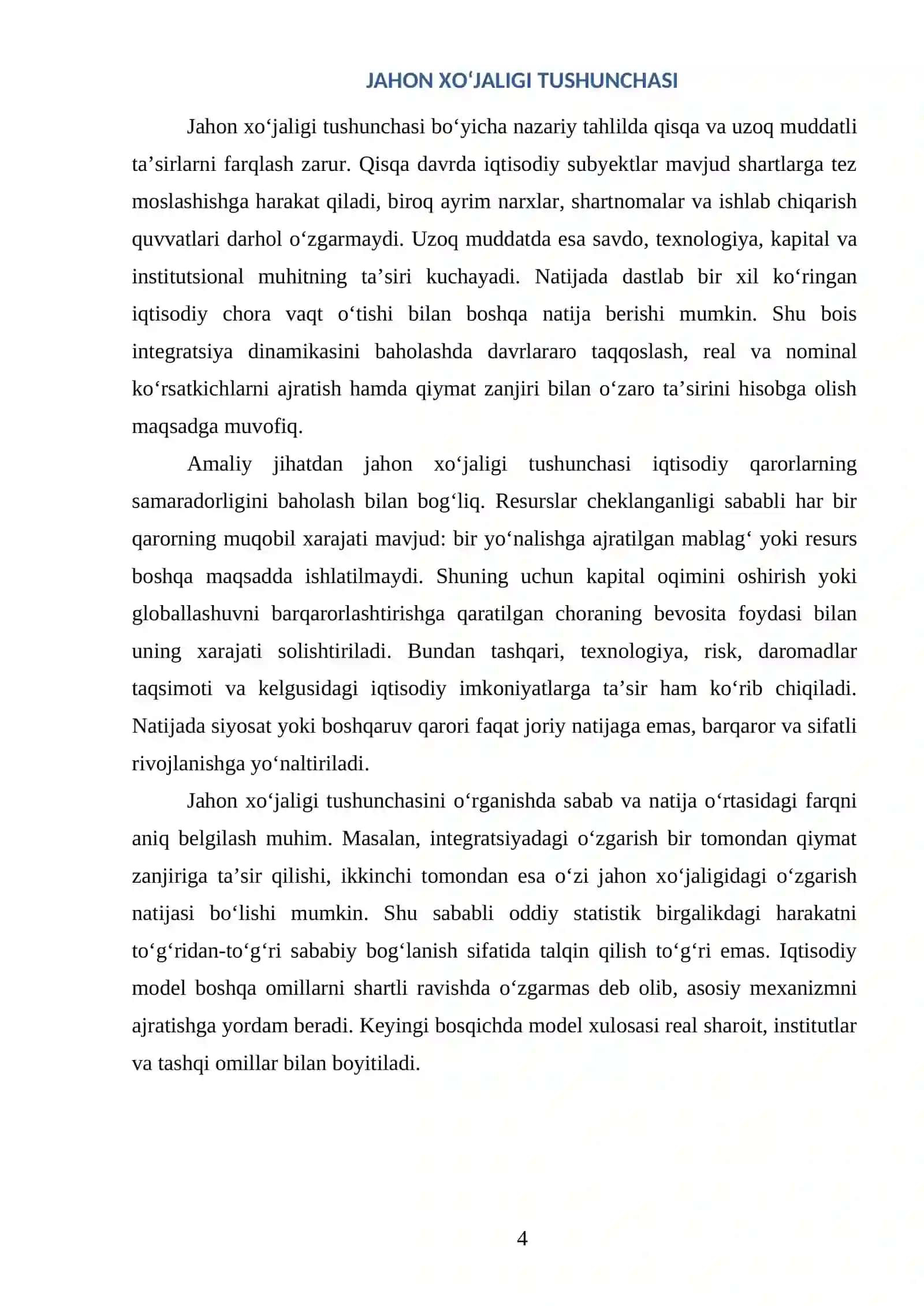 "KURS ISHI IQTISODIYOT NAZARIYASI FANIDAN" 4