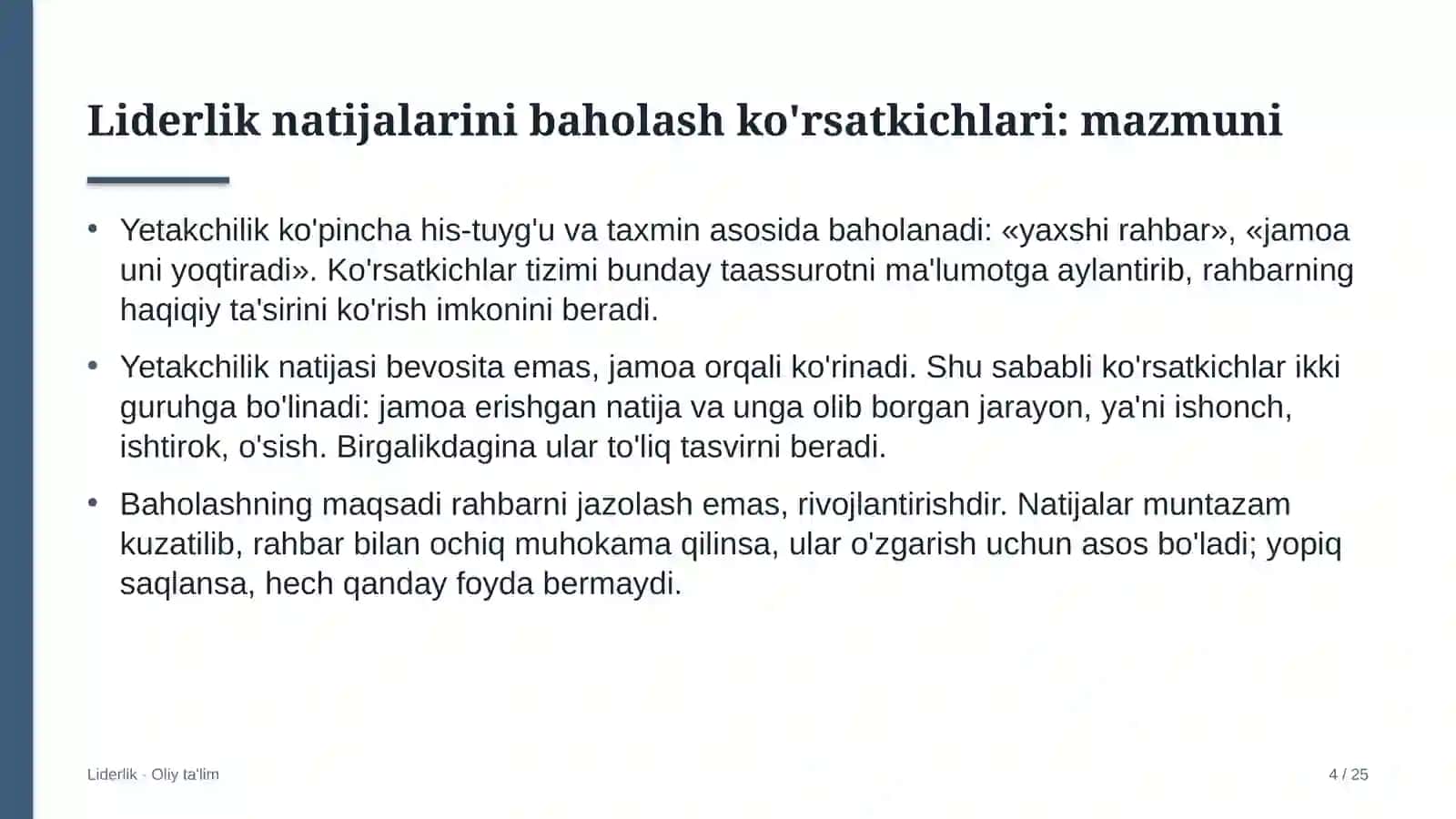 chegara qo'shinlarida liderlik natijalarini baholash ko'rsatkichlari 1848 4