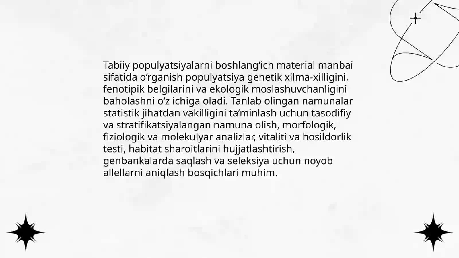 Seleksiya jarayonining umumiy dastlabki material manbalari va uni yaratish usullari 4