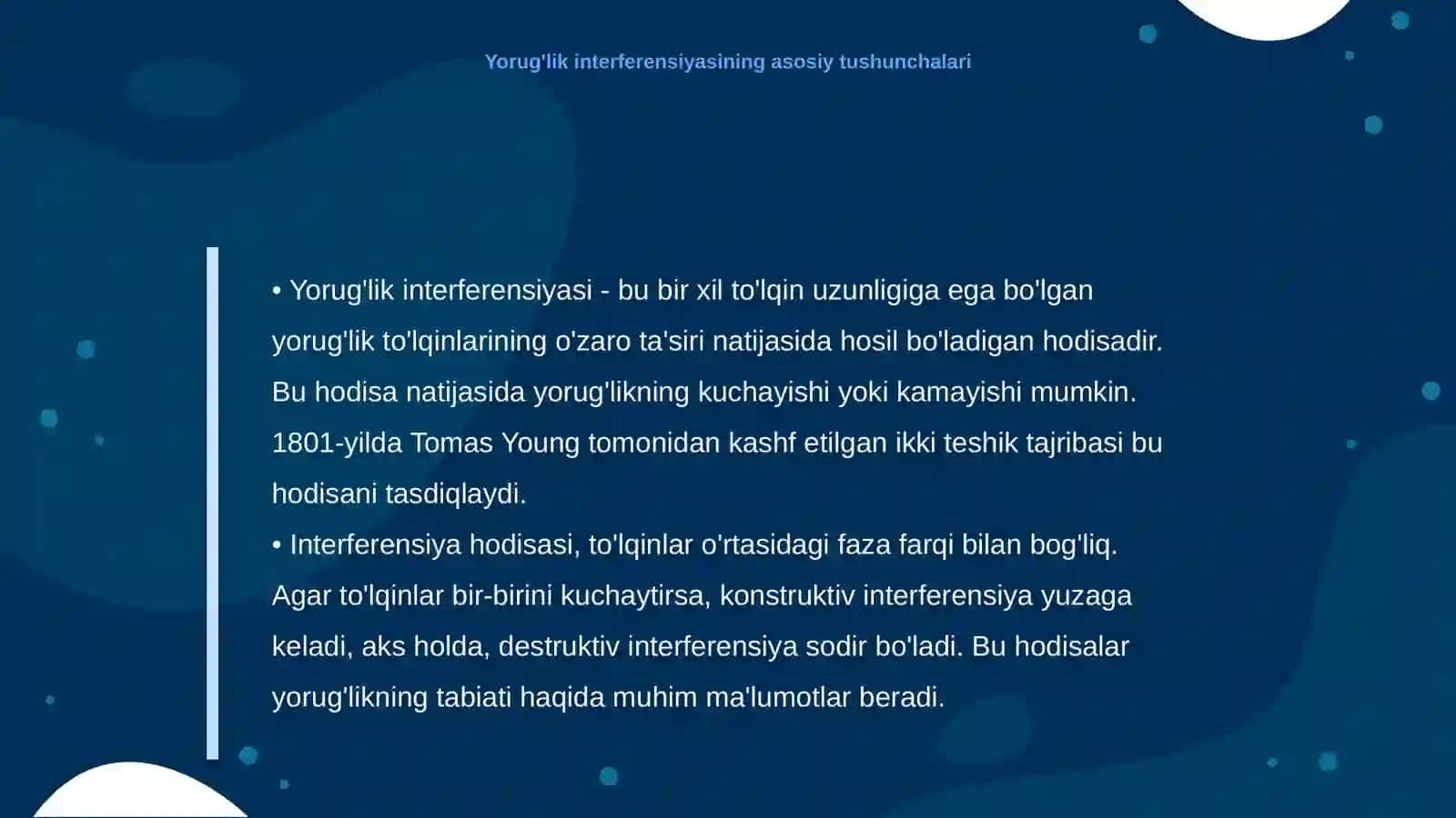Yorug'ilk interferensiyasi. Yorug'lik difrakstyasi 4