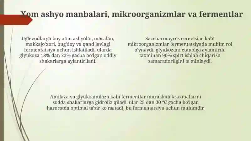 Biokimyoviy usulda spirt olishtirish 4