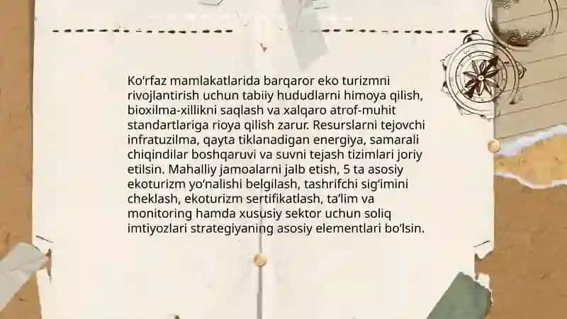 Koʻrfaz mamlakatlarida turizmni rivojlantirish strategiyalari 4