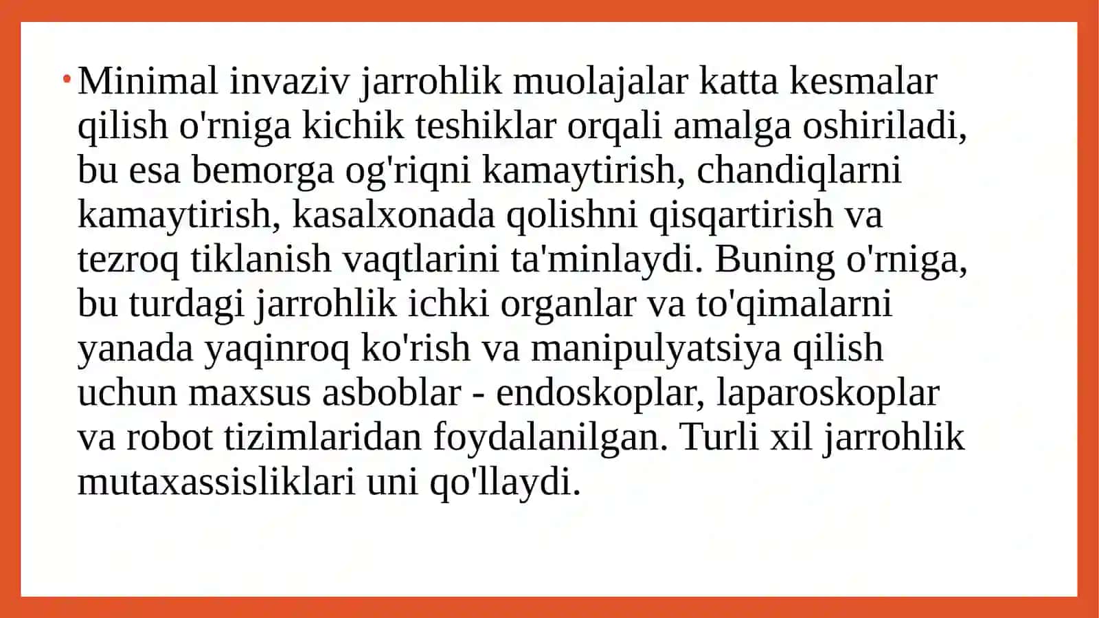 Xirurgiyada kichik invaziv operatsiyalar 4