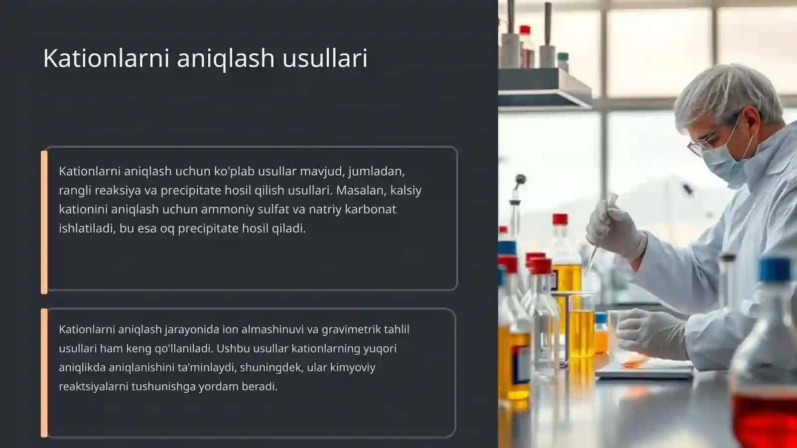 4-analitik guruh kationlarini aniqlash 4