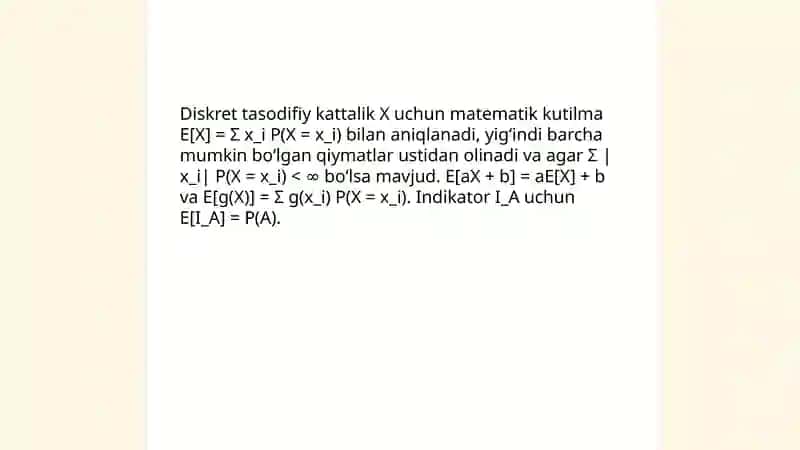 Matematik kutilma 4