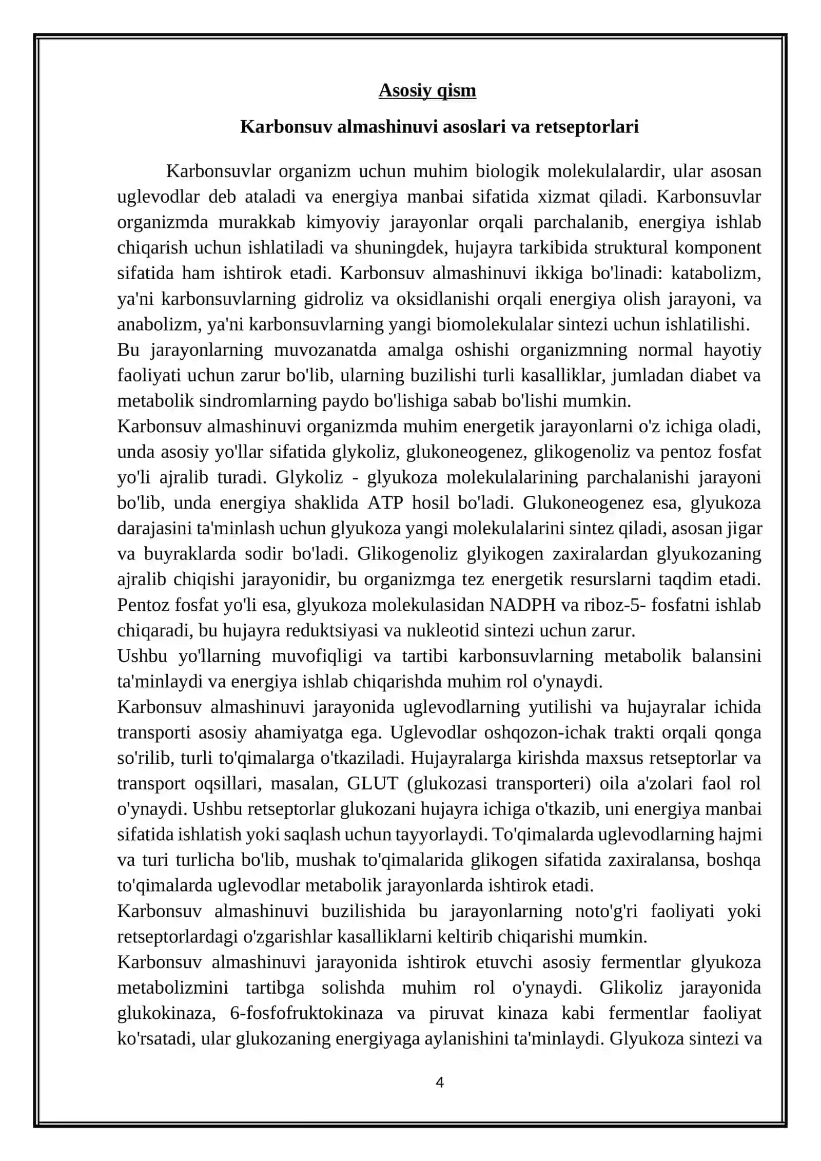 Karbansuv almashinuvi patofiziologiyasi va uning buzilish mexanizmlari 4