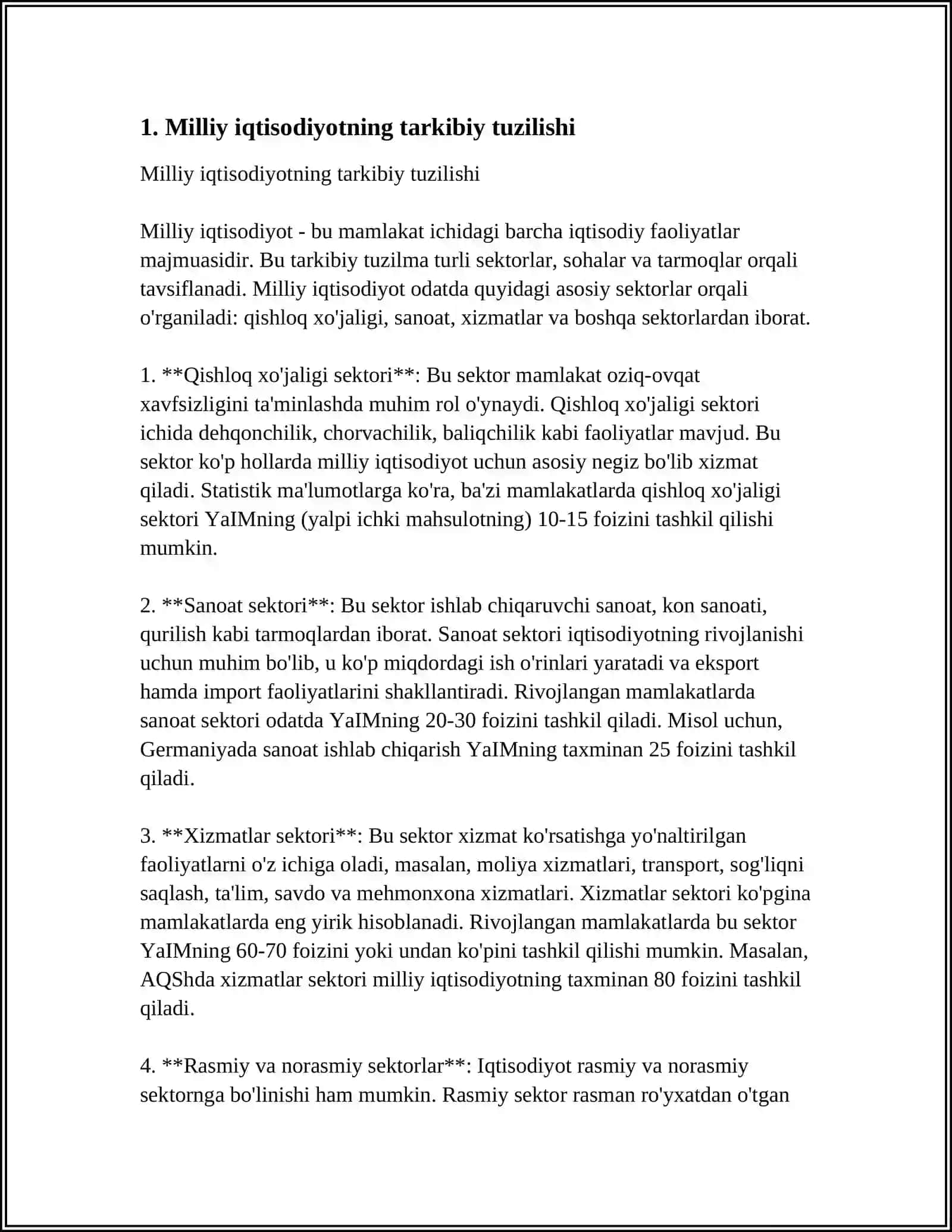 MILLIY IQTISODIYOT VA UNINH MAKROIQTISODIY KORSATKICHLARI 4