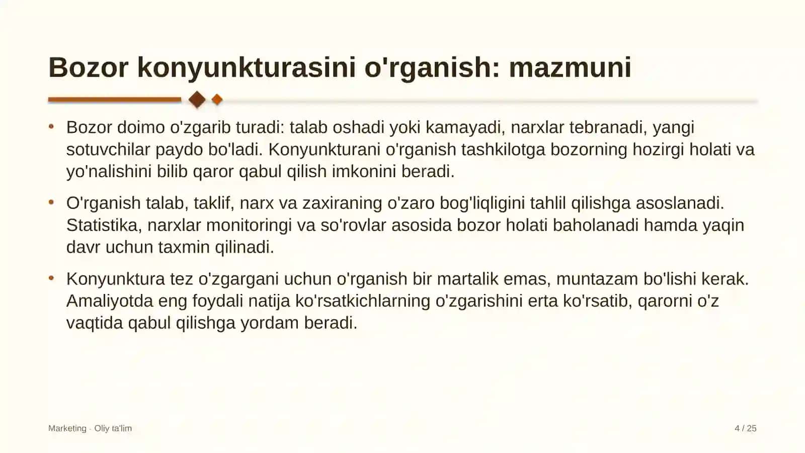 muzeylarda bozor konyunkturasini o'rganish 9402 4