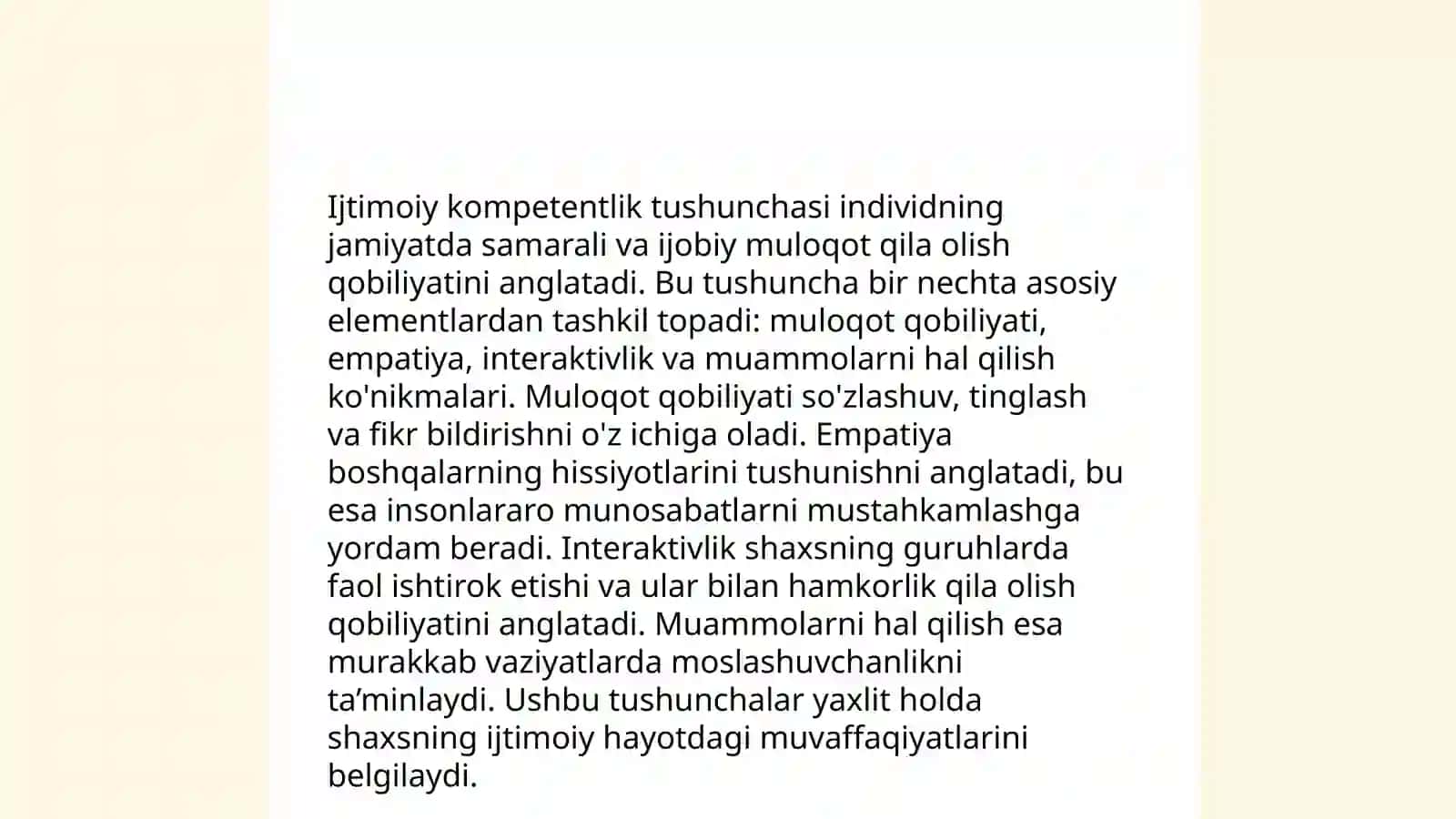 Yoshlarni ijtimoiy kompetentligini shakllantirish bosqichlari 4