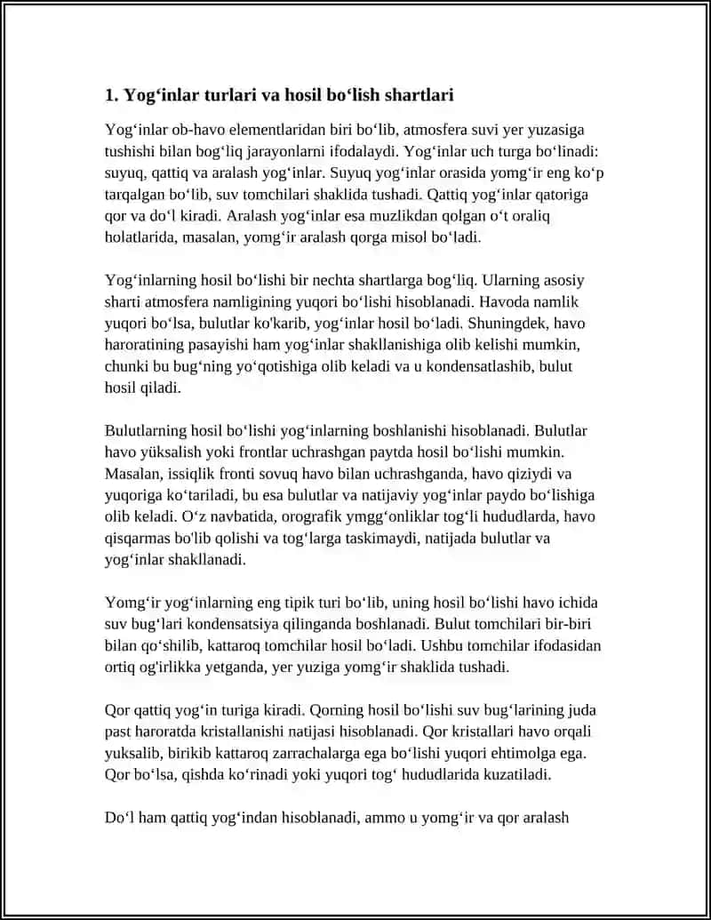 OB HAVO ELEMENTLARI YOGʻINLAR,TEMPERATURA SHAMOLLAR VA ULARDAGI TABIIY ÒZGARISHLARNI ANIQLASH 4