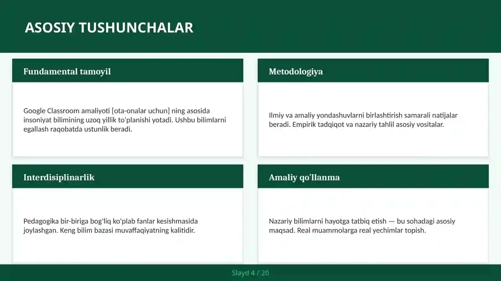 GOOGLE CLASSROOM AMALIYOTI [OTA-ONALAR UCHUN] 4