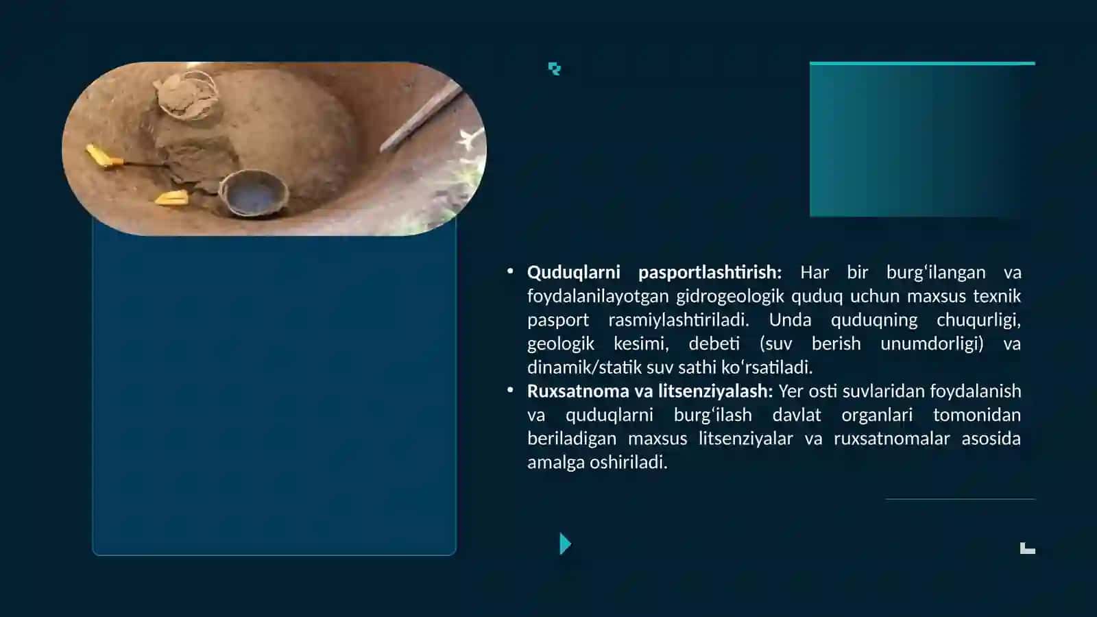 Yer osti suvlarini ro‘yxatga olish va monitoring qilish usullari 4