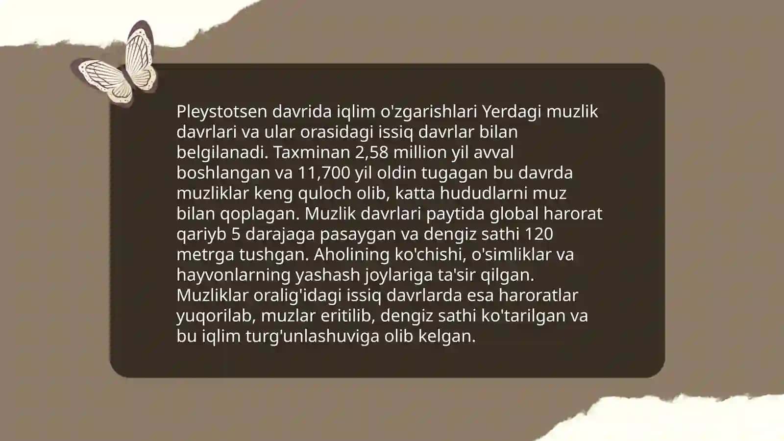 Pleystotsen davri iqlimi 4
