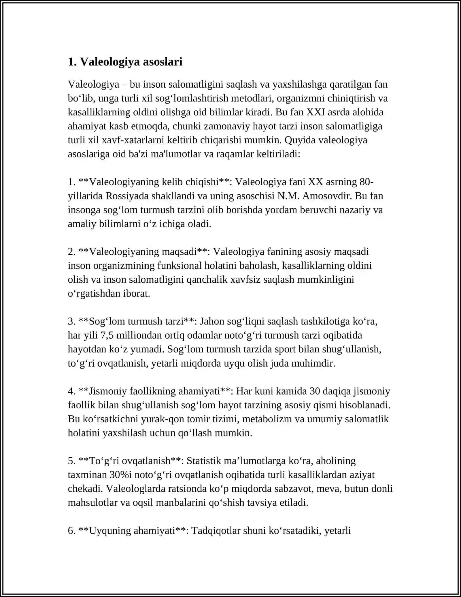 VALEOLOGIYA 4