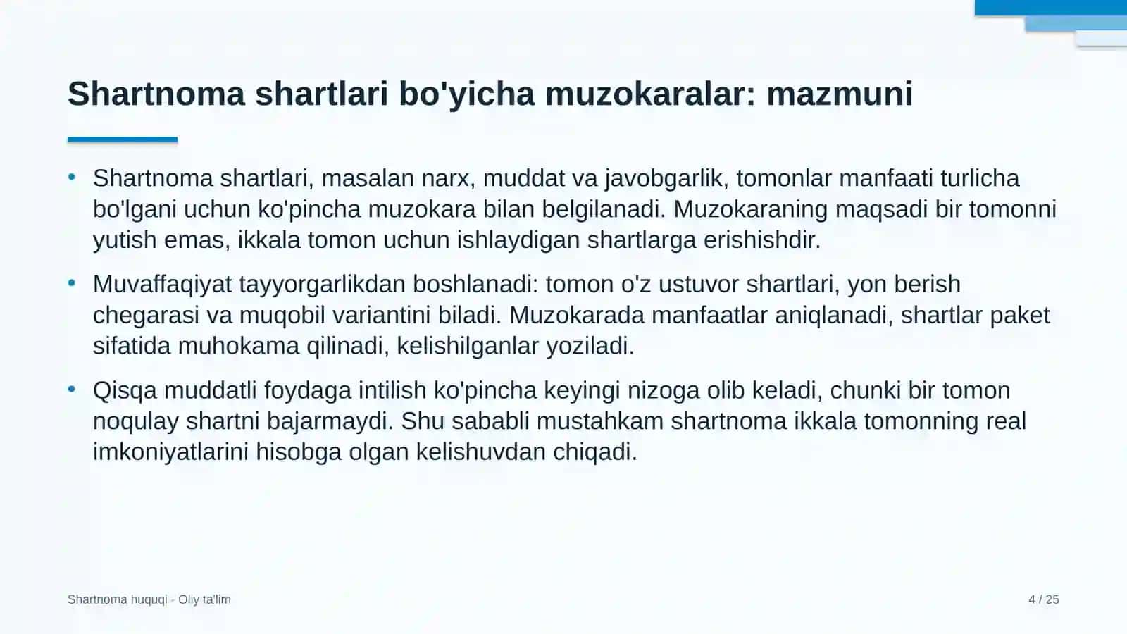 qishloq qurilishida shartnoma shartlari bo'yicha muzokaralar olib borish 3336 4