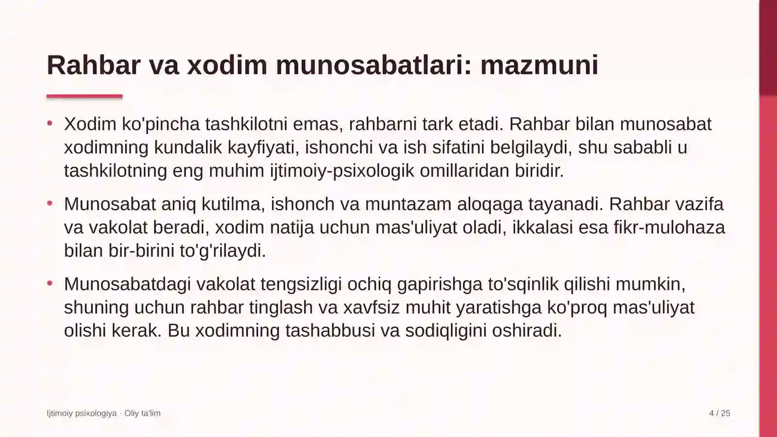 gazni qayta ishlash zavodlarida rahbar va xodim munosabatlari psixologiyasi 6493 4