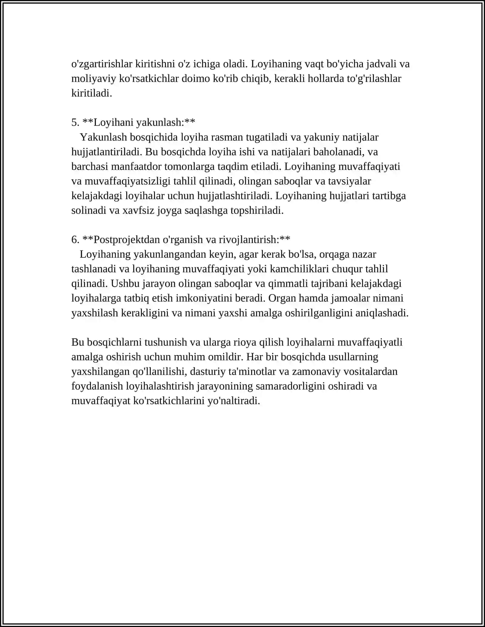 ARXITEKTURA YECHIMLARI CHIZMASINI BAJARISH KETMA-KETLIGI 4