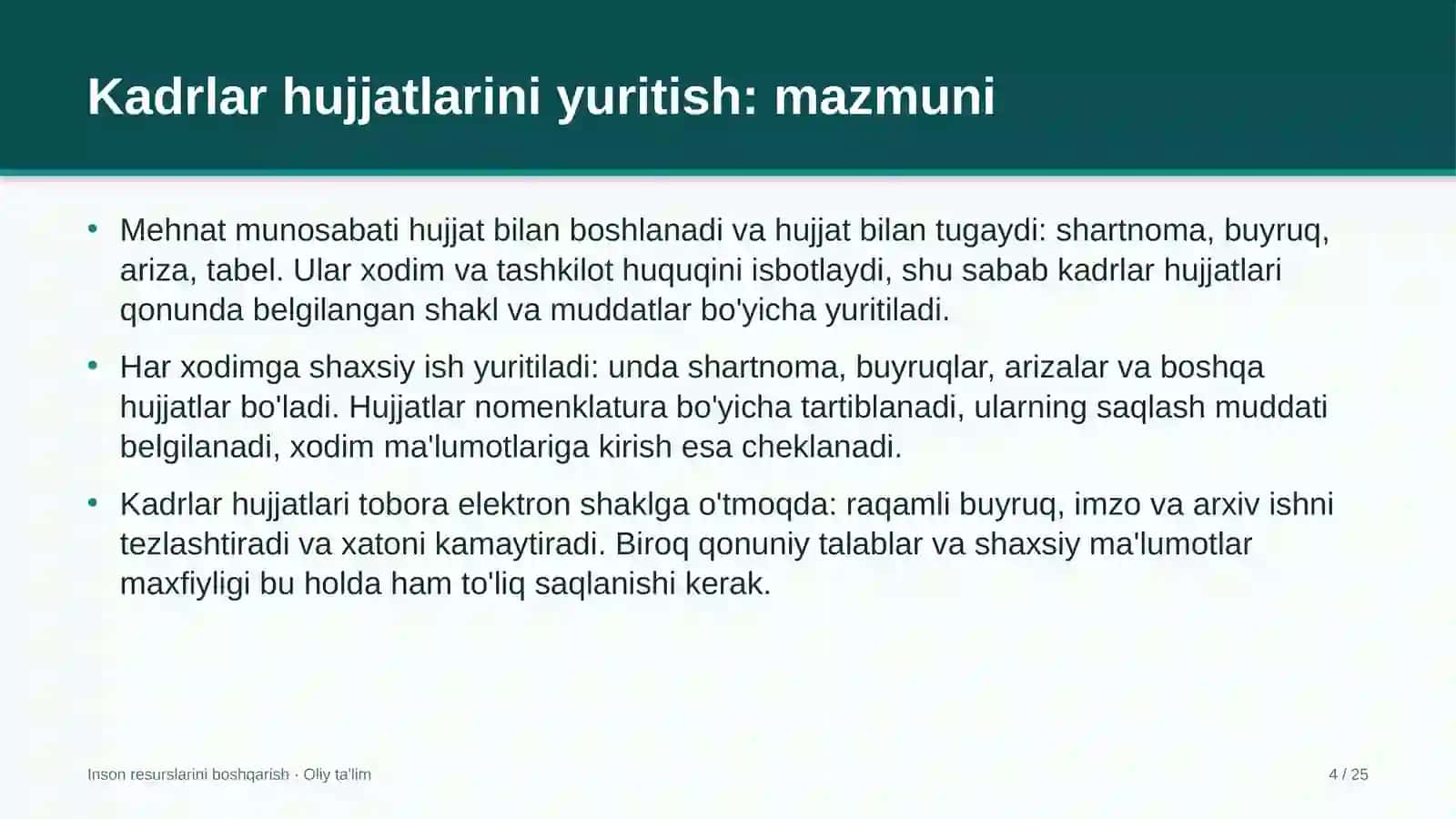 Kitob nashr etishda kadrlar hujjatlarini yuritish 4