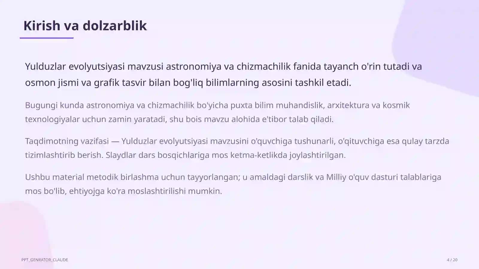Yulduzlar evolyutsiyasi (11-sinf) 4