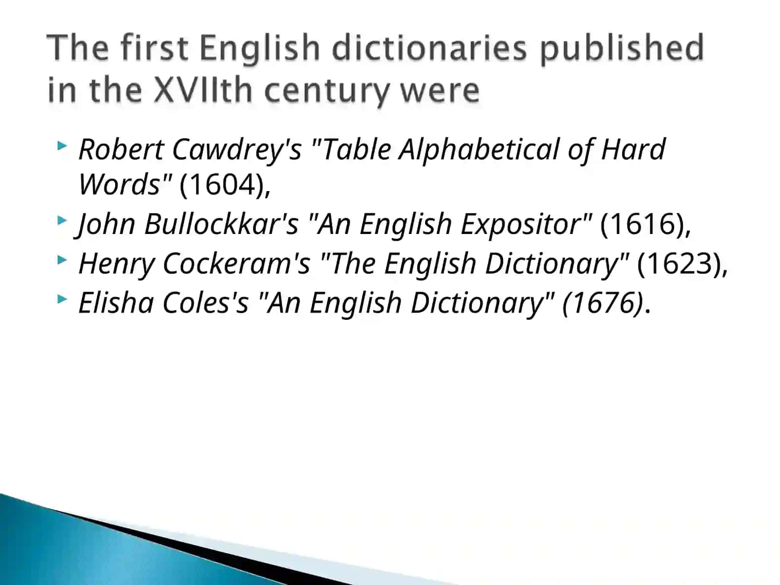 LEXICOGRAPHY 4