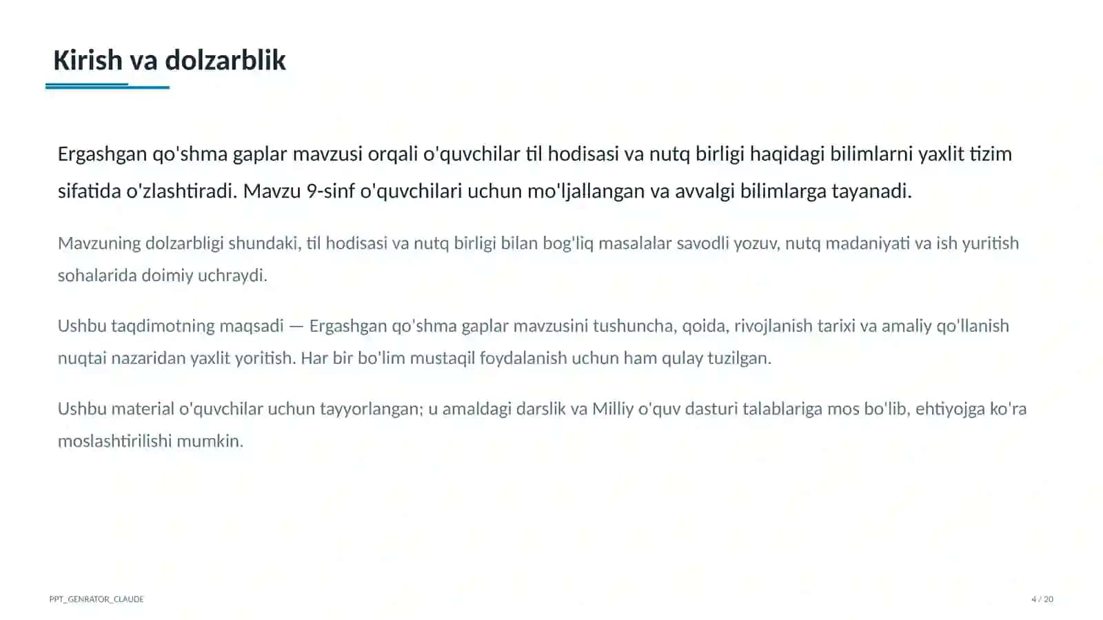 Ergashgan qo'shma gaplar (9-sinf) 4