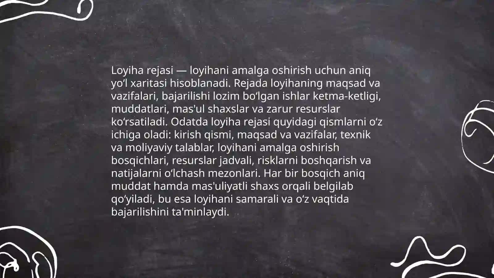 Loyiha boshqaruvi 4