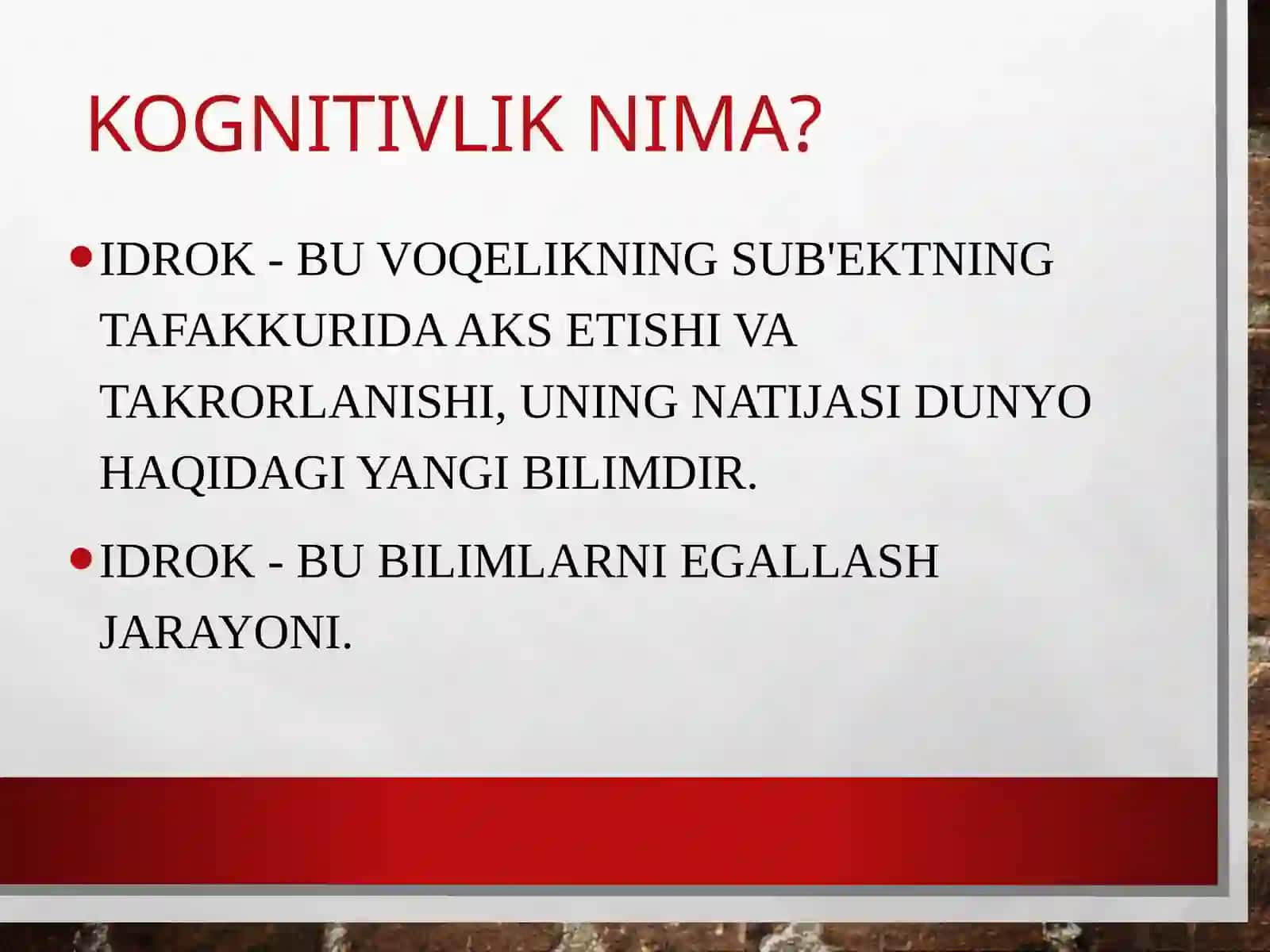 Idrok faoliyat sifatida 4