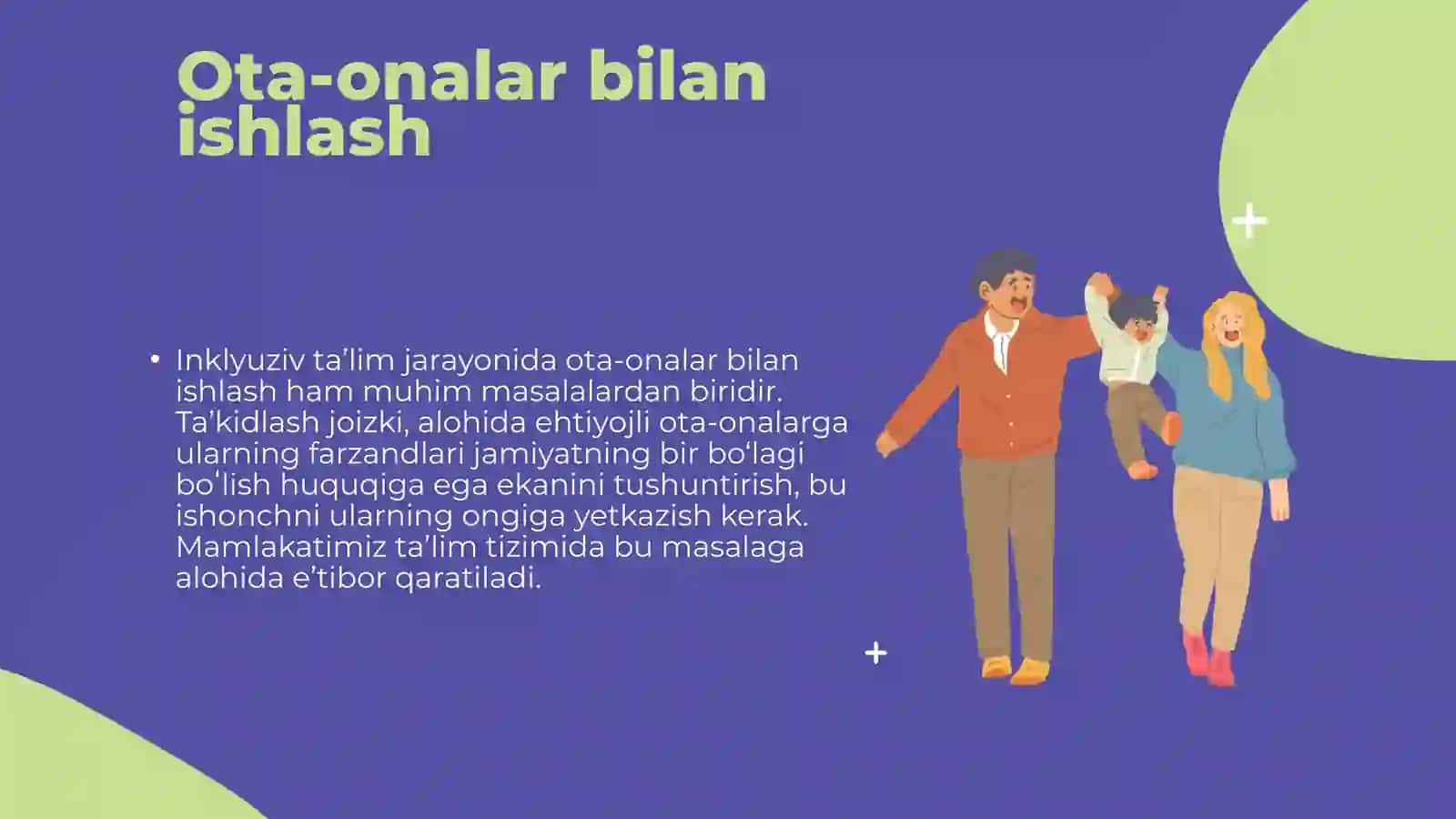 Alohida ta'lim ehtiyoji bor bolani umumta’lim maktabi yoki maktabgacha tashkilotda inklyuziv ta'lim 4