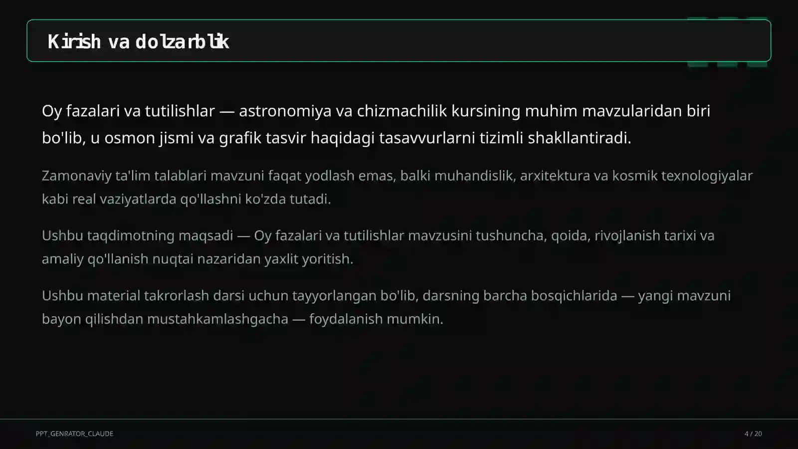 Oy fazalari va tutilishlar (9-sinf) 4