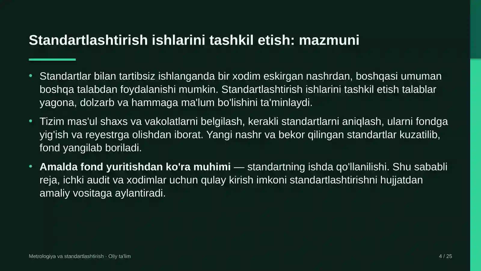 burg'ulash korxonalarida standartlashtirish ishlarini tashkil etish 1817 4