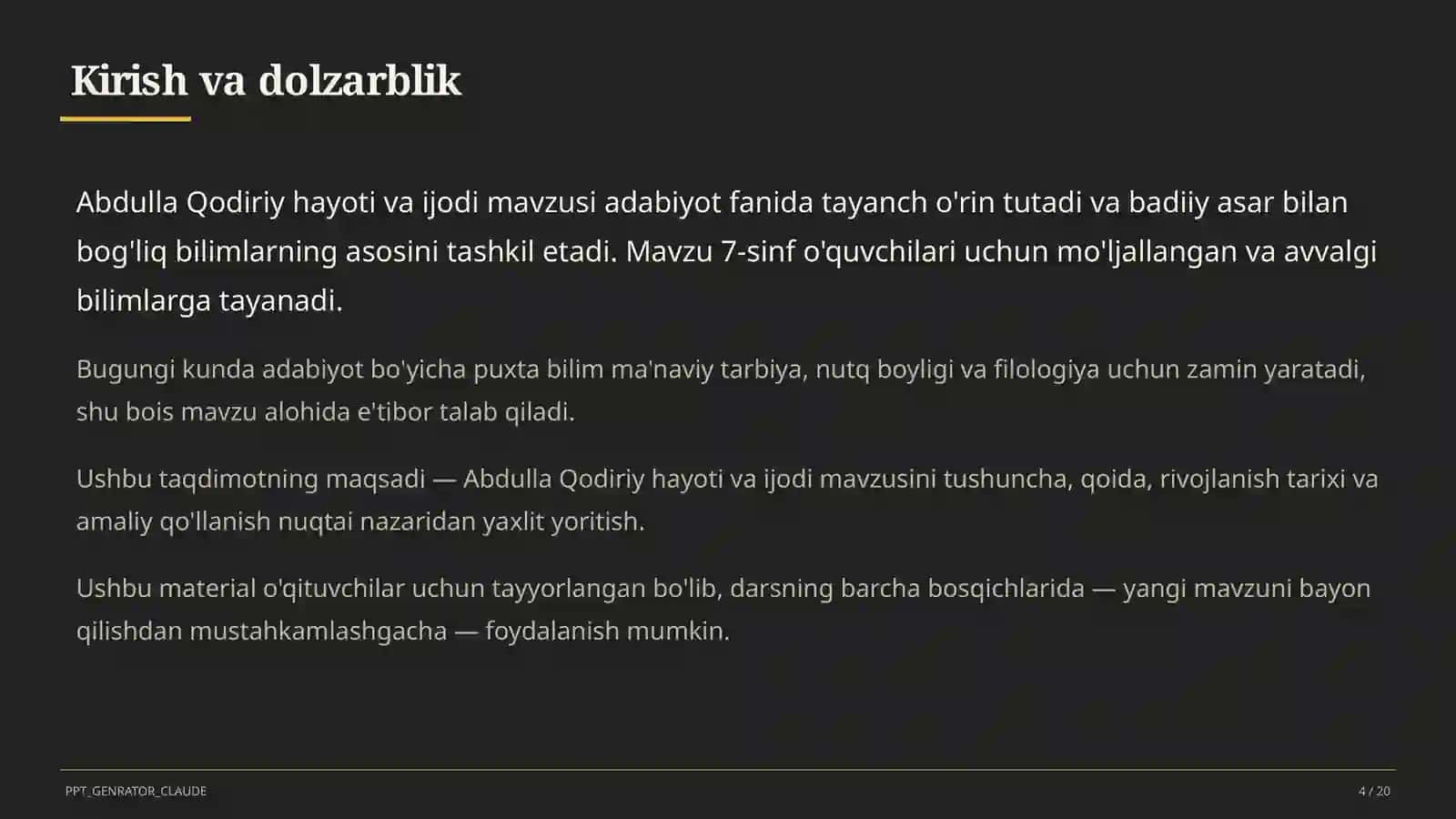 Abdulla Qodiriy hayoti va ijodi (7-sinf) 4