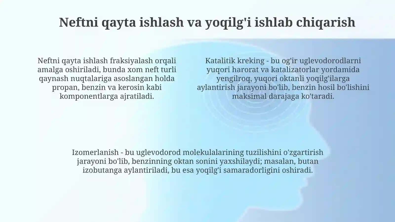 Ichki yonuv dvigatellari uchun ishlatiladigan yoqilgʻi va moylar olish 4