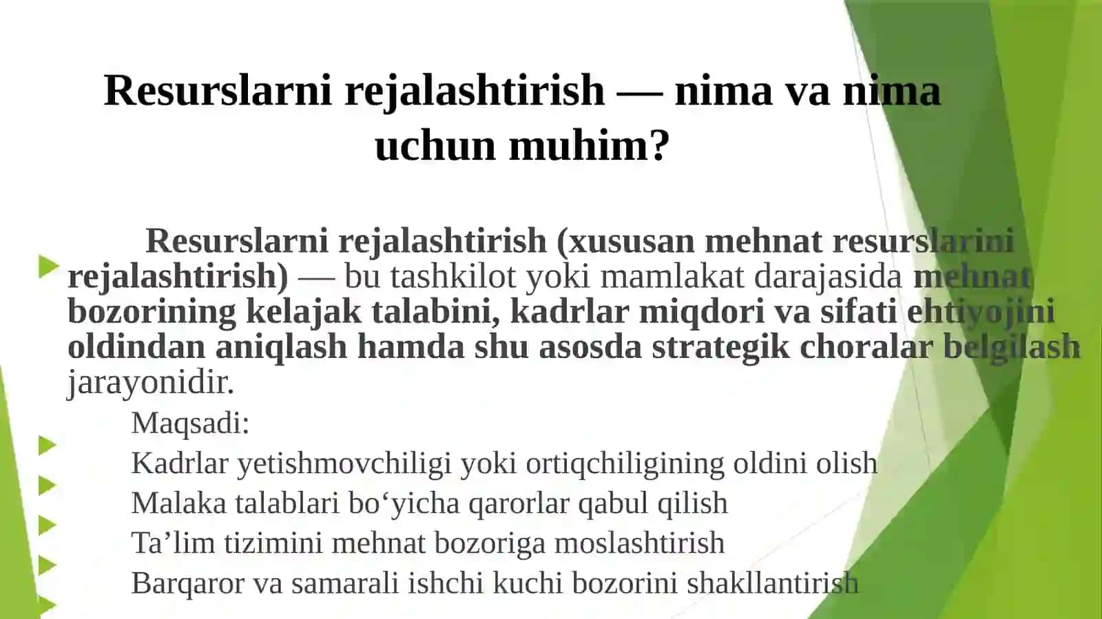 Mehnat resurslarini rejalashtirish va mehnat resurslari bozorini rivojlantirish tendensiyalari 4